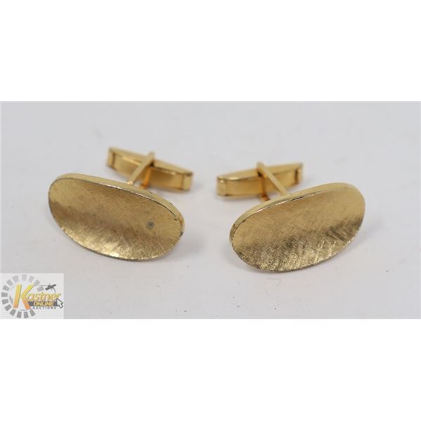GOLD TONE MEN'S ESTATE CUFFLINKS