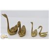 Image 1 : SET OF 4 MCM BRASS GEESE ORNAMENTS