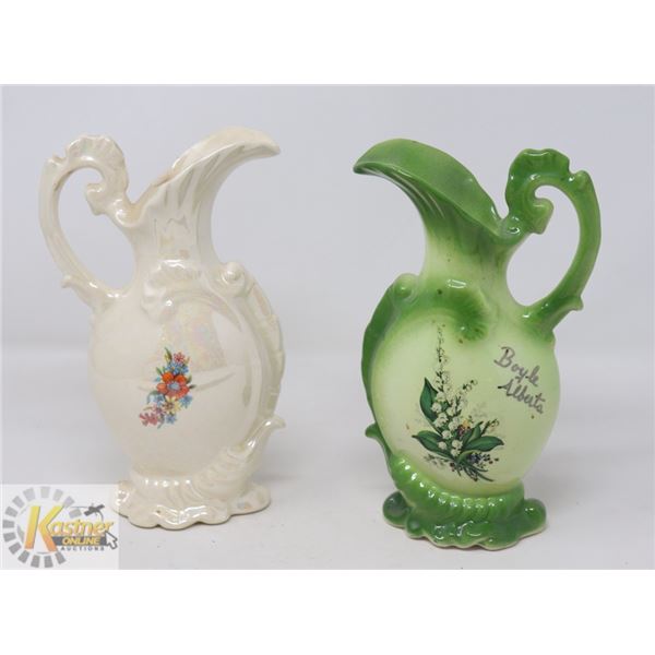 LOT OF 2 CERAMIC ORNATE DECORATIVE FR. PROV.