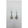 Image 1 : ESTATE 925 SILVER EARINGS W/BLUE LACE AGATE/CRYSTA