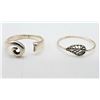 Image 1 : ESTATE LOT OF 2 ST. SILVER RINGS SZ 9( ADJUSTABLE)