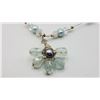 Image 2 : ESTATE 925 ST. SILVER, PEARL, QUARTZ 16" NECKLACE