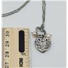 Image 4 : ESTATE 925 SILVER & HEART PEARL PENDANT 16"