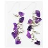 Image 1 : ESTATE 925 ST. SILVER NATURAL AMETHYST EARRINGS