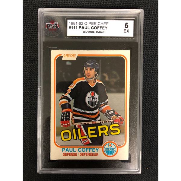 1981-81 OPC PAUL COFFEY ROOKIE CARD ( KSA 5)