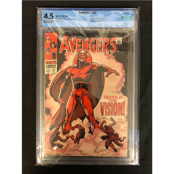 MARVEL COMICS AVENGERS NO.57 ( 1ST APP. VISION)  CBCS 4.5