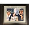 Image 1 : CARRIE FISHER, HARRISON FORD AND MARK HAMILL SIGNED STAR WARS FRAMED 8 X 10 ( RA COA)