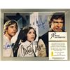 Image 2 : CARRIE FISHER, HARRISON FORD AND MARK HAMILL SIGNED STAR WARS FRAMED 8 X 10 ( RA COA)