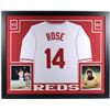 Image 1 : PETE ROSE SIGNED AND FRAMED 36 X 42 REDS JERSEY ( JSA COA)