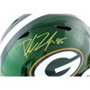 Image 2 : Robert Tonyan Signed Full-Size Green Flash Full Size Helmet ( Beckett coa)