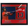 Image 1 : RONALD ACUNA JR. SIGNED 35 X 42 FRAMED JERSEY ( SPORTS CARD EDITION) JSA COA