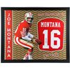 Image 1 : JOE MONTANA SIGNED 35 X 42 FRAMED JERSEY ( SPORTS CARD EDITION) JSA COA