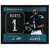 Image 1 : JALEN HURTS SIGNED 35 X 42 FRAMED JERSEY ( SPORTS CARD EDITION) JSA COA