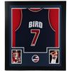 Image 1 : LARRY BIRD SIGNED AND CUSTOM FRAMED TEAM USA BASKETBALL JERSEY (PSA COA)