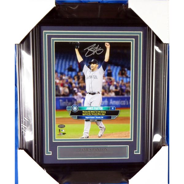 JAMES PAXTON SIGNED AND FRAMED NO HITTER 16 X 20 DISPLAY ( MILLCREEK COA)