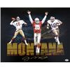 Image 2 : JOE MONTANA SIGNED CUSTOM FRAMED 16 X 20 DISPLAY ( BECKETT COA)