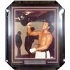 Image 1 : MUHAMMED ALI SIGNED 16 X 20 FRAMED DISPLAY (PSA COA)
