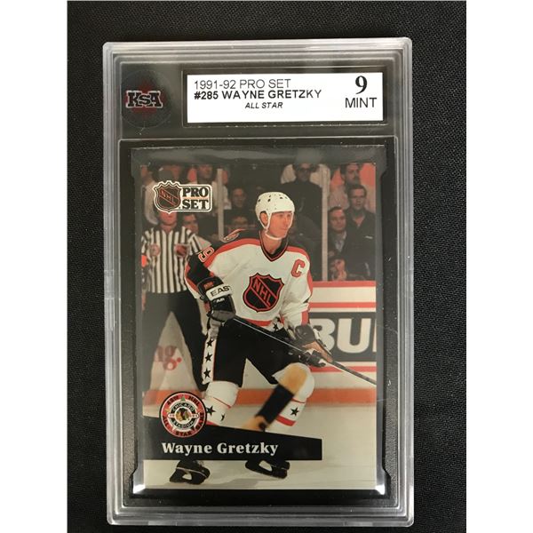 1991-92 PRO SET #285 WAYNE GRETZKY All-Star (9 MINT)