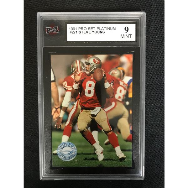 1991 PRO SET PLATINUM #271 STEVE YOUNG (9 MINT)