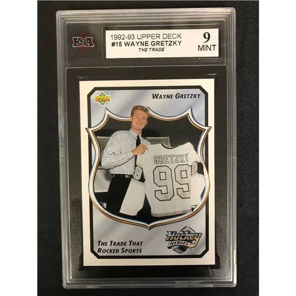 1992-93 UPPER DECK #15 WAYNE GRETZKY The Trade (9 MINT)