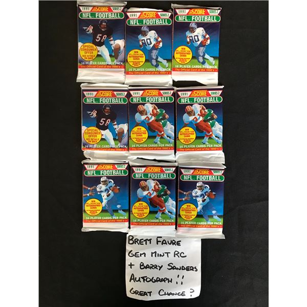 1991 SCORE FOOTBALL CARD PACKS LOT
