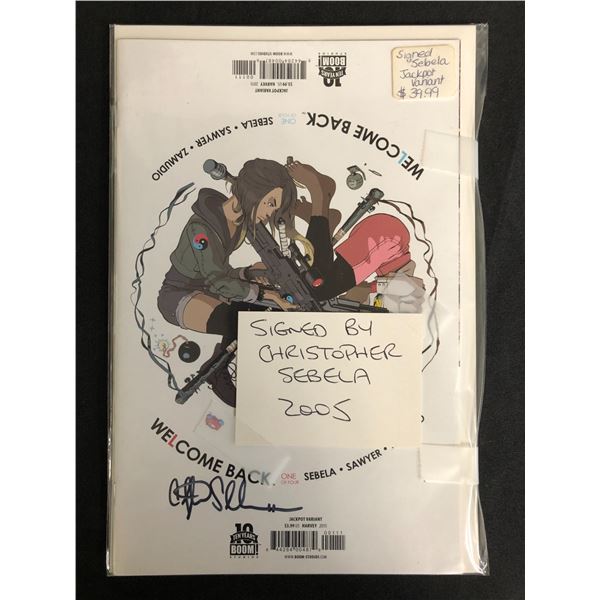 WELCOME BACK Book One of Four (JACKPOT VARIANT) Signed by Christopher Sebela