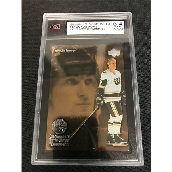 1998-99 U.D MCDONALD'S #T2 GORDIE HOWE Wayne Gretzky Teammates (9.5 NGM)
