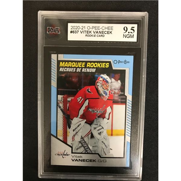 2020-21 O-PEE-CHEE #637 VITEK VANECEK Rookie Card (9.5 NGM)