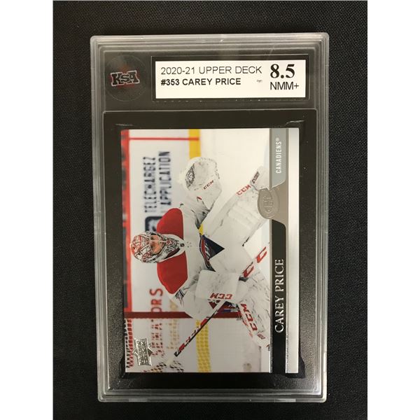 2020-21 UPPER DECK #353 CAREY PRICE (8.5 NMM+)