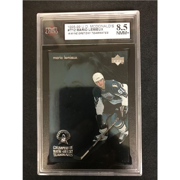 1998-99 U.D MCDONALD'S #T12 MARIO LEMIEUX Wayne Gretzky Teammates (8.5 NMM+)