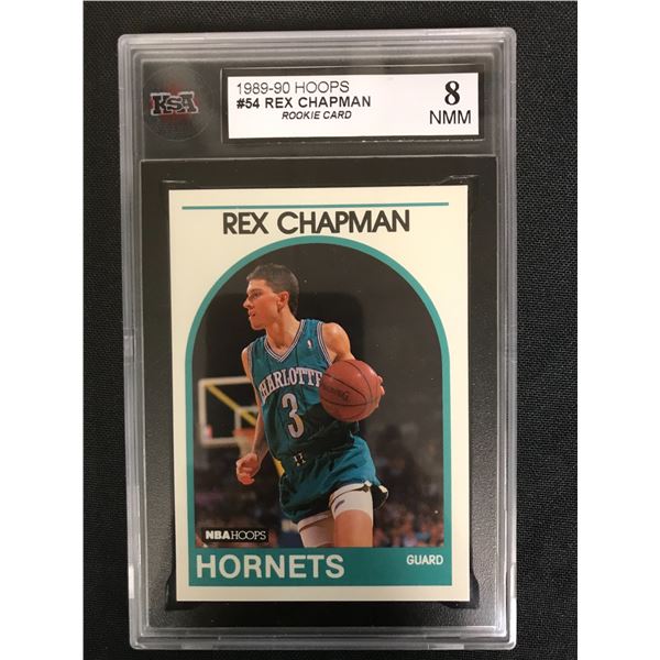 1989-90 HOOPS #54 REX CHAPMAN Rookie Card (8 NMM)