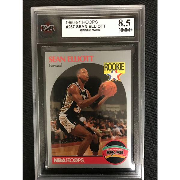 1990-91 HOOPS #267 SEAN ELLIOTT Rookie Card (8.5 NMM+)
