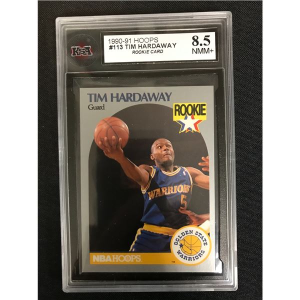 1990-91 HOOPS #113 TIM HARDAWAY Rookie Card (8.5 NMM+)