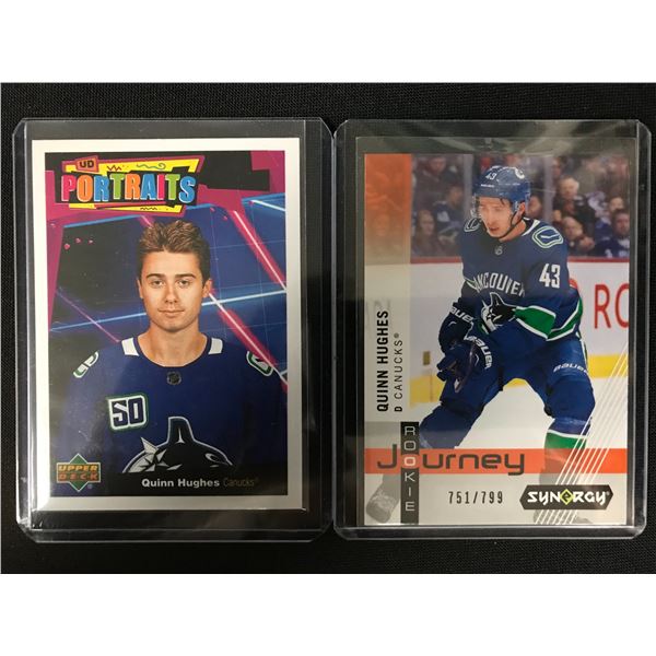 QUINN HUGHES HOCKEY CARD LOT