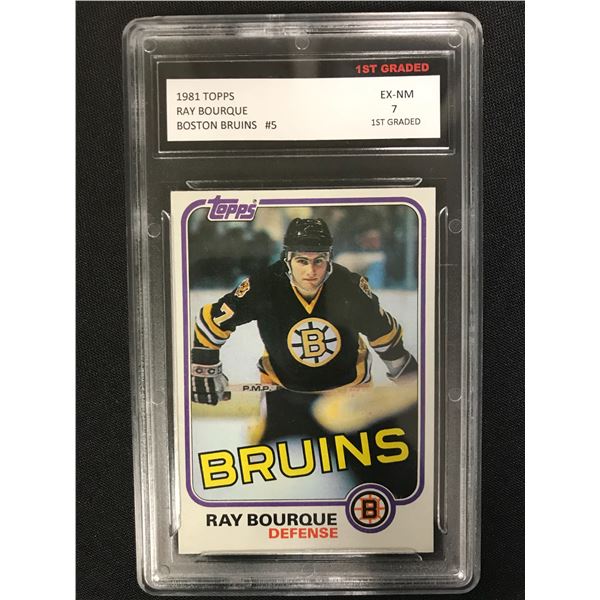 1981 TOPPS #5 RAY BOURQUE (EX-NM 7)