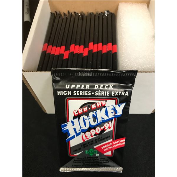 1990-91 UPPER DECK HIGH SERIES HOCKEY CARD PACKS LOT