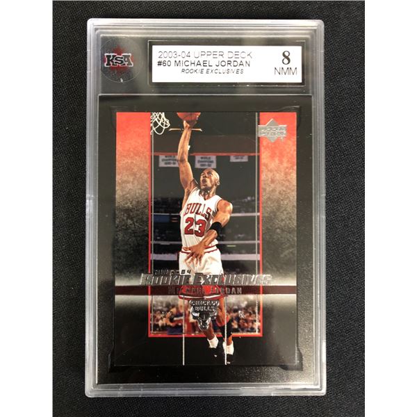 2003-04 UPPER DECK #60 MICHAEL JORDAN Rookie Exclusives (8 NMM)