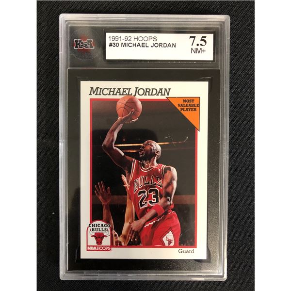 1991-92 HOOPS #30 MICHAEL JORDAN (7.5 NM+)