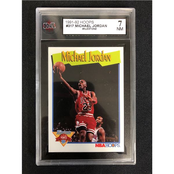 1991-92 HOOPS # #317 MICHAEL JORDAN Milestone (7 NM)