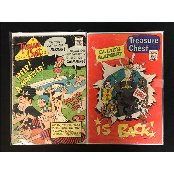 VINTAGE TREASURE CHEST COMIC BOOK LOT