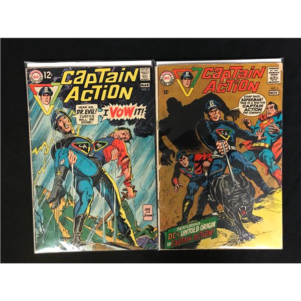 CAPTAIN ACTION  #3 & #1 (DC COMICS)