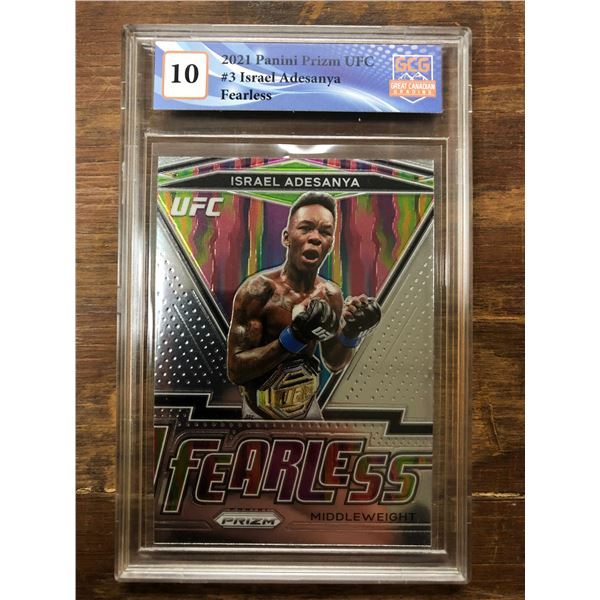 2021 Panini Prizm Israel Adesanya Fearless (GCG 10)