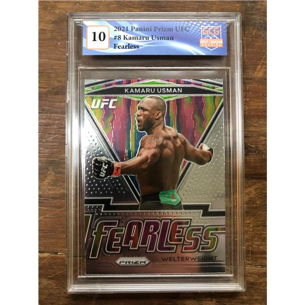 2021 Panini Prizm Kamaru Usman Fearless (GCG 10)