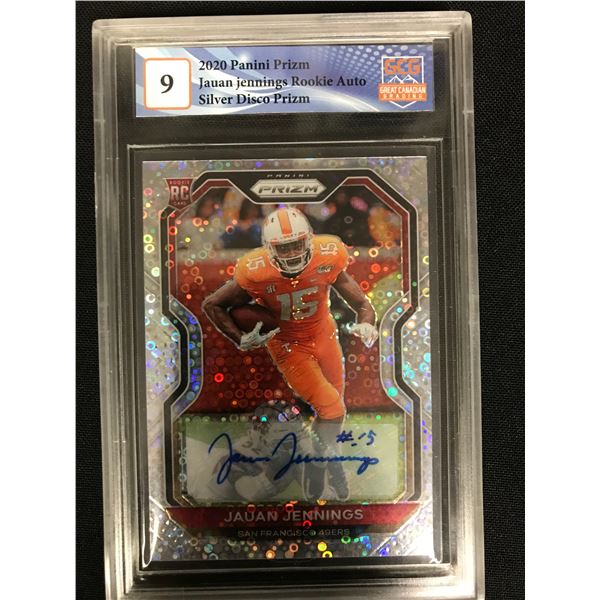 2020 Panini Prizm Jauan jennings Rookie Auto (GCG 9)