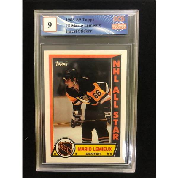 1988-89 Mario Lemieux (Insert Sticker) GCG9