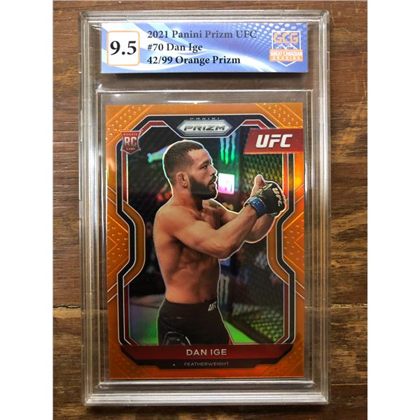 2021 Panini Prizm UFC Dan Ige Orange Prizm (GCG 9.5)