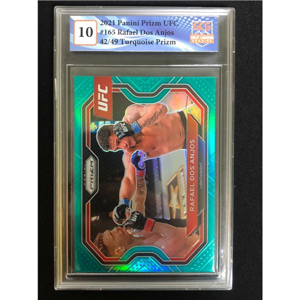 2021 Panini Prizm UFC Rafael Dos Anjos Turquoise Prizm (GCG 10)