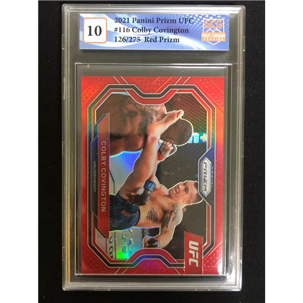 2021 Panini Prizm UFC Colby Covington Red Prizm (GCG 10)