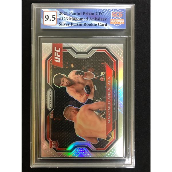 2021 Panini Prizm UFC Silver Prizm Magomed Ankalaev (GCG 9.5)