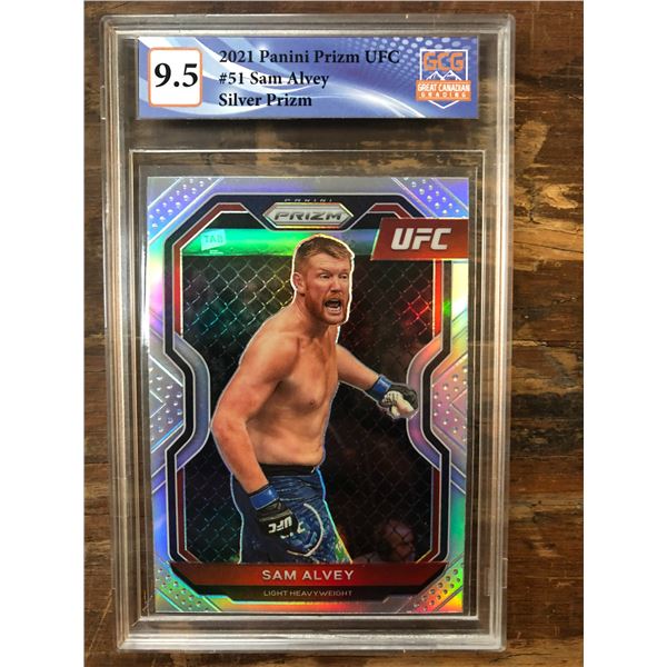 2021 Panini Prizm UFC Silver Prizm Sam Alvey (GCG 9.5)